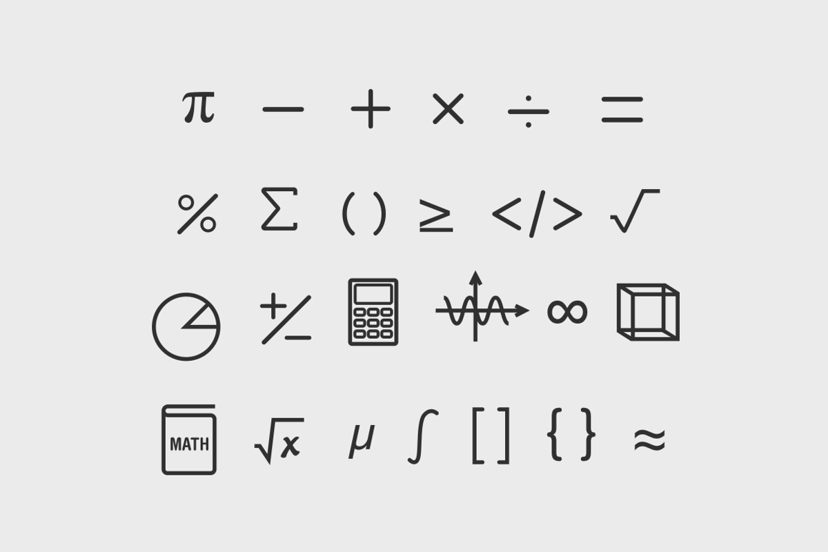 25 Math Symbol Icons, an Icon by Creative VIP