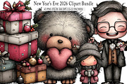 New Years Eve 2026 Watercolor PNG, an Illustration by SinaCreation (Thumbnail 1 of 7)