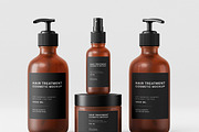 Hair Treatment Cosmetic Mockup Set, a Packaging Mockup by Brand Earth (Thumbnail 3 of 4)