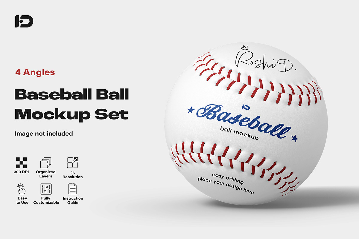 Baseball Ball Mockup Set, a Product Mockup by ForgeDesign (Photo 1 of 7)