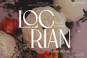 Locrian - A Chic Serif Font, a Serif Font by Mofr 24 (Thumbnail 1 of 12)