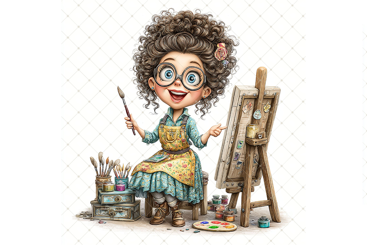 Artist Clipart JPG, a Person Illustration by Memories By Lea (Photo 16 of 19)