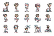 Whimsical Summer Kids Clipart, an Illustration by GatewayDesign (Thumbnail 2 of 3)