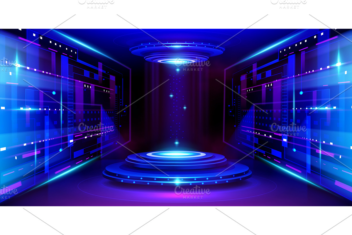 Futuristic technology stage with, a Technology Illustration by art PVP - market