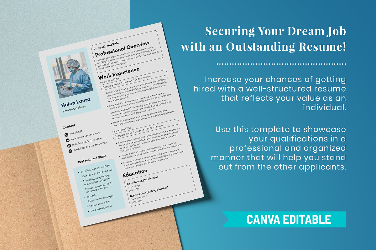 Nurse Resume Template, a Print Template by Snapybiz (Photo 10 of 10)