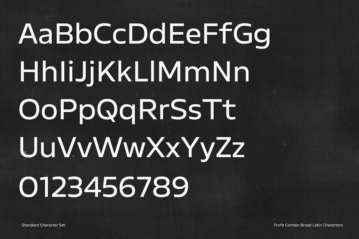 Profa; 48 Sans Serif Fonts, a Sans Serif Font by Eko Bimantara (Photo 7 of 11)
