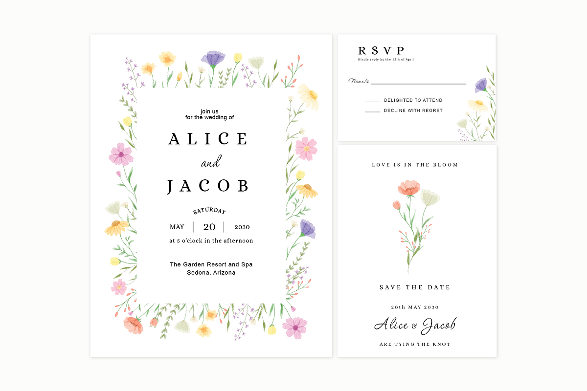 Watercolor Flowers Collection, a Decorative Illustration by An Design (Photo 4 of 5)