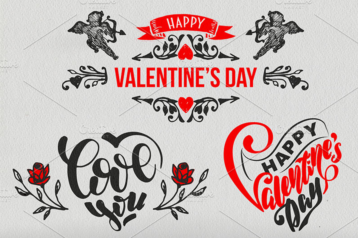 *16* Valentine's Day Labels, a Decorative Illustration by ARSCOR (Photo 6 of 6)