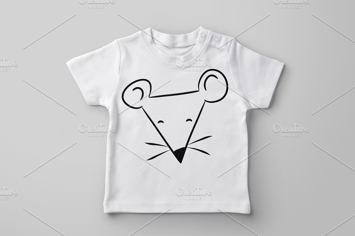 Black and white cartoon animals set., an Animal Illustration by DeShoff Art (Photo 3 of 4)