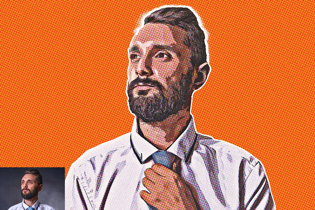 Pop Art Halftone Effect Ps Action, an Action Add-On by Studio Retouch (Photo 11 of 12)