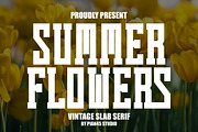 Summer Flowers - Vintage Slab Serif, a Slab Serif Font by Pian45 Studio (Thumbnail 1 of 12)