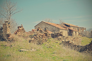 Abandoned house stock photo containing ruins and building