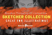 The Sketcher Collection Brushes, a Brush Add-On by DaniMad Brushes (Thumbnail 1 of 13)