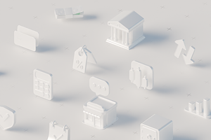 Finance Illustration 3D Icons Pack