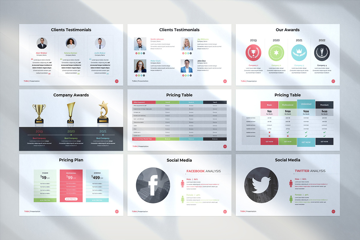 TUBA PowerPoint Template, a Presentation Template by WhiteGraphic (Photo 12 of 16)