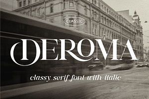Deroma Serif, a Serif Font by Yahya Type
