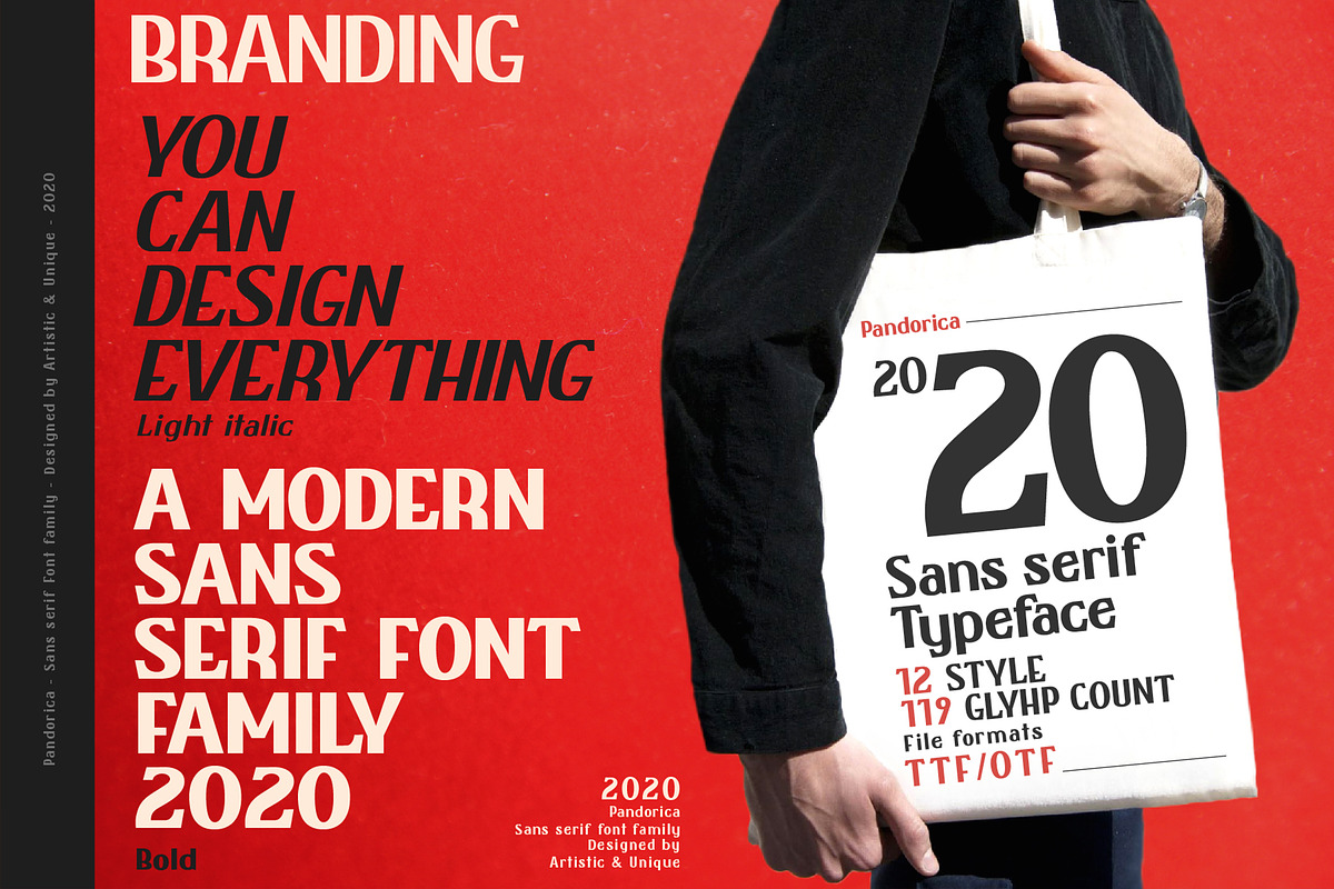 Pandorica-Sans serif font family, a Sans Serif Font by Artistic & Unique (Photo 6 of 11)