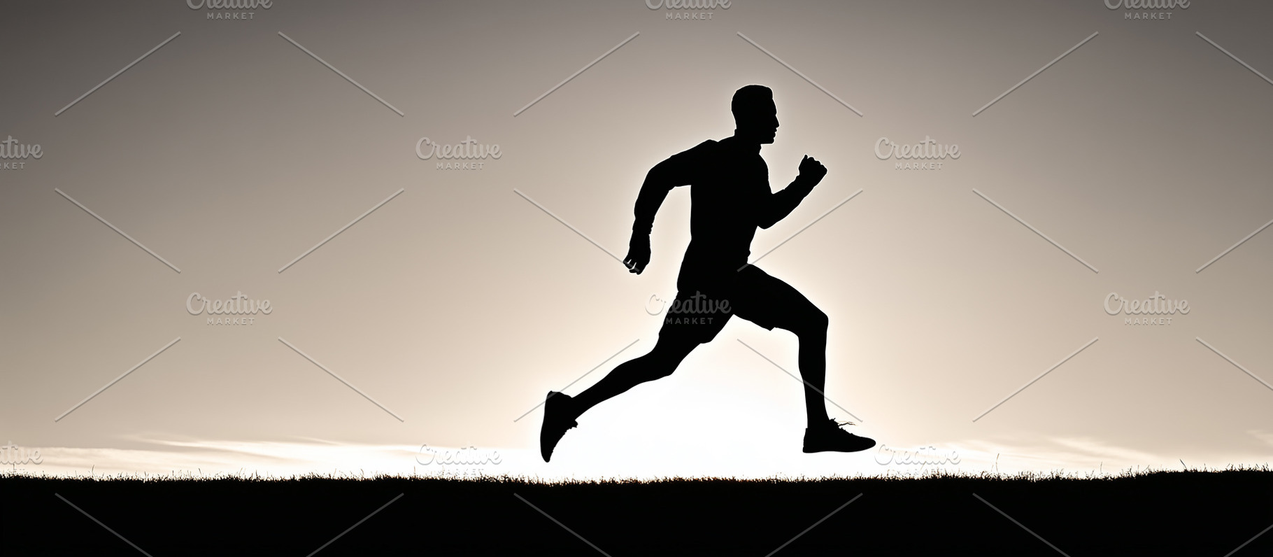 Silhouette of a runner in motion, a Sports & Recreation Photo by MistyDay