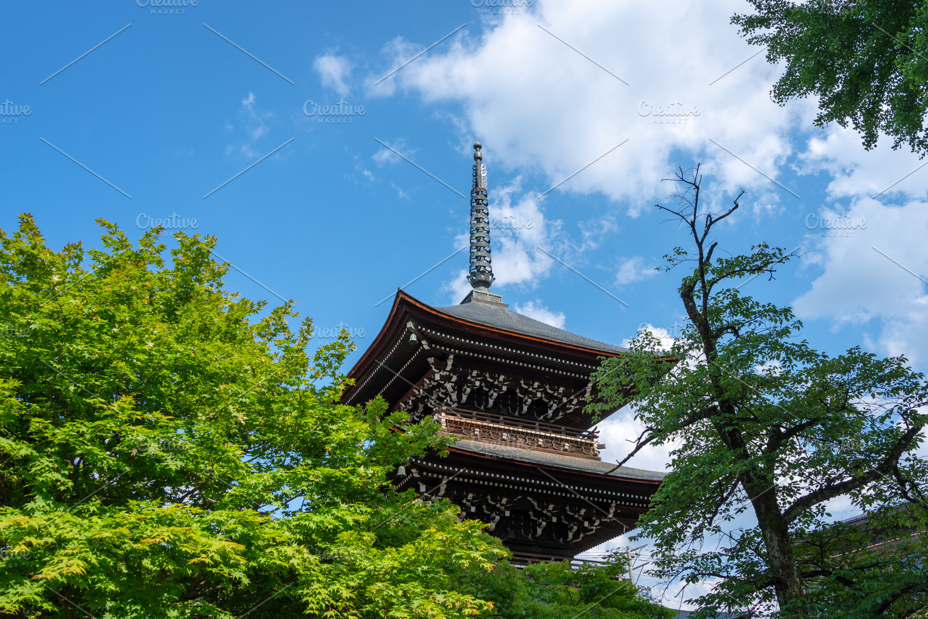 Three-story Pagoda at Hida Kokubun-ji Temple in Takayama, an Architecture Photo by GoodGoods