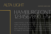 Alta Light (+ Caption), a Sans Serif Font by Aaron Amar (Thumbnail 1 of 2)