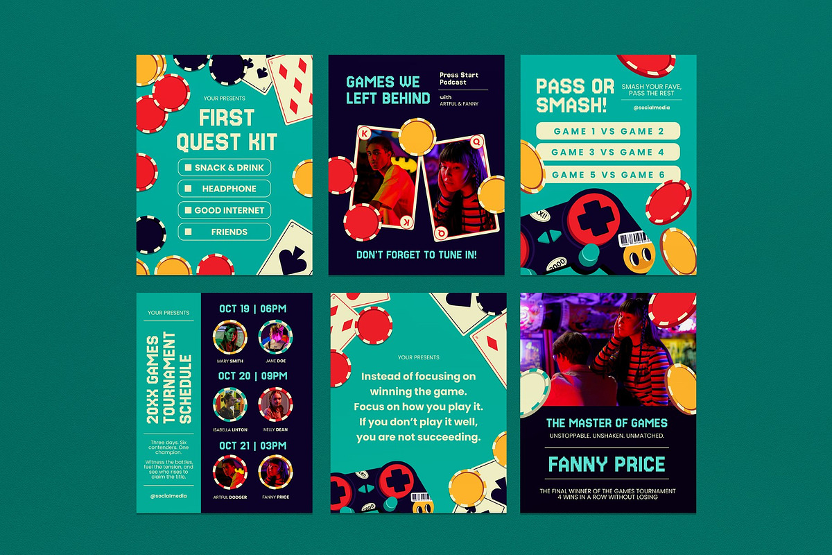 Video Game Instagram Post - Figma, a Social Media Template by graphicook (Photo 2 of 3)