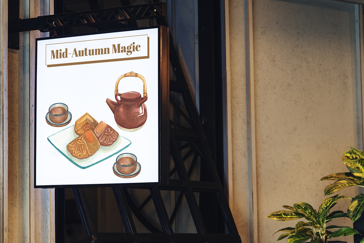 Moon Cake Under the Full Moon, a Food Illustration by CreativeValuation (Photo 10 of 11)