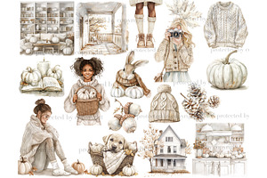 Neutral Autumn Clipart