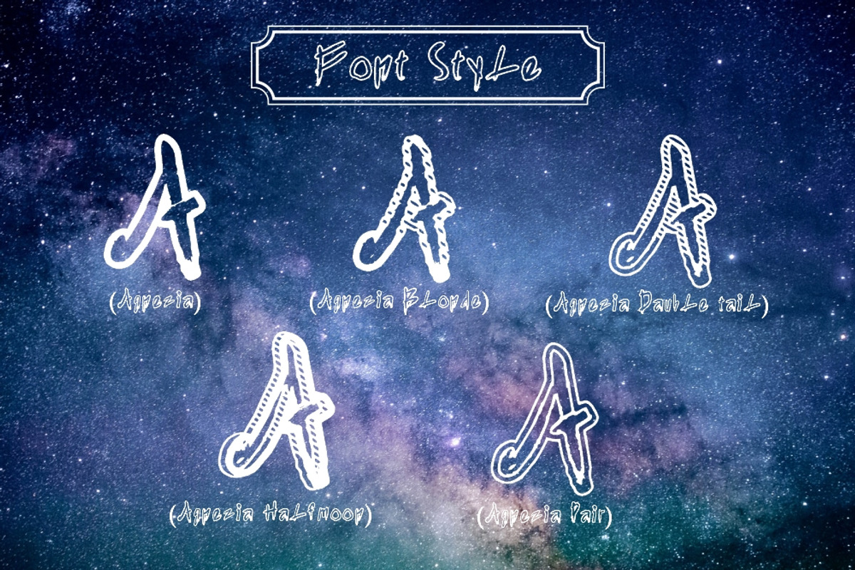 Agnezia - 5 Font styles preview 5