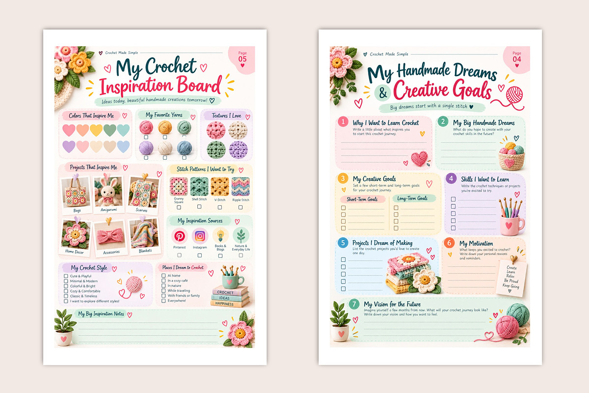 Crochet Made Simple | A Beginner’s, a Stationery Template by Designmela01 (Photo 5 of 5)