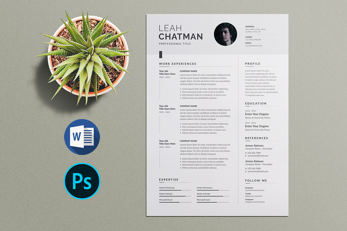 Resume Template, a Resume Template by Pixelpick (Photo 3 of 6)