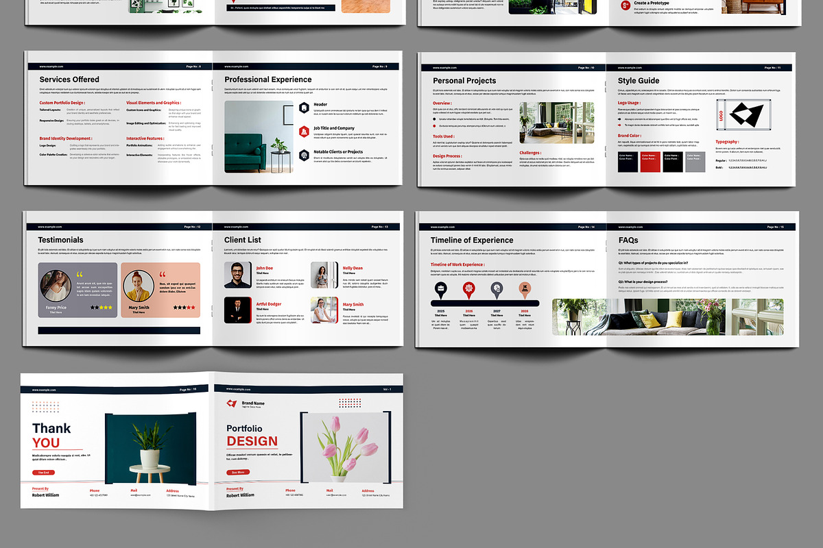 Minimal Portfolio Design Layout