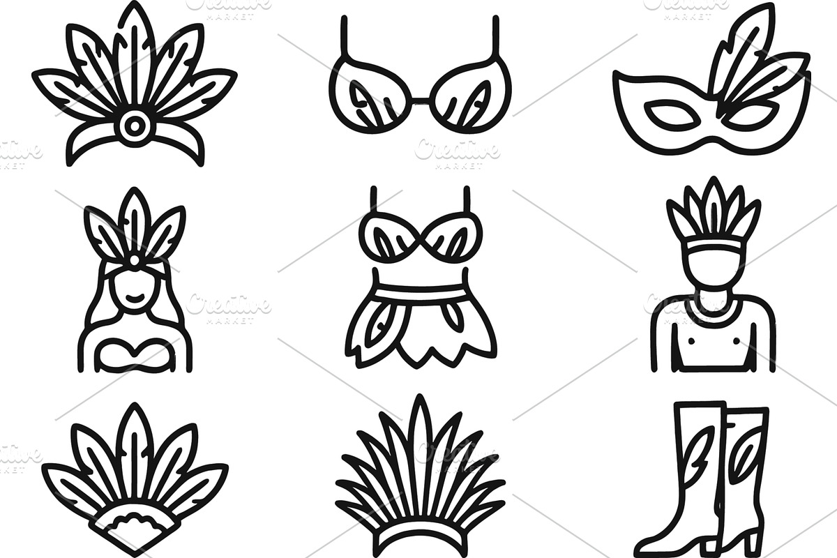 Explore vibrant line icons, an Illustration by ZinetroN