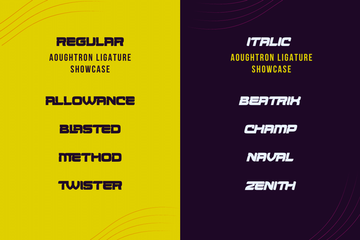 Aougtron | Athletic Font, a Font by twinstd (Photo 4 of 14)