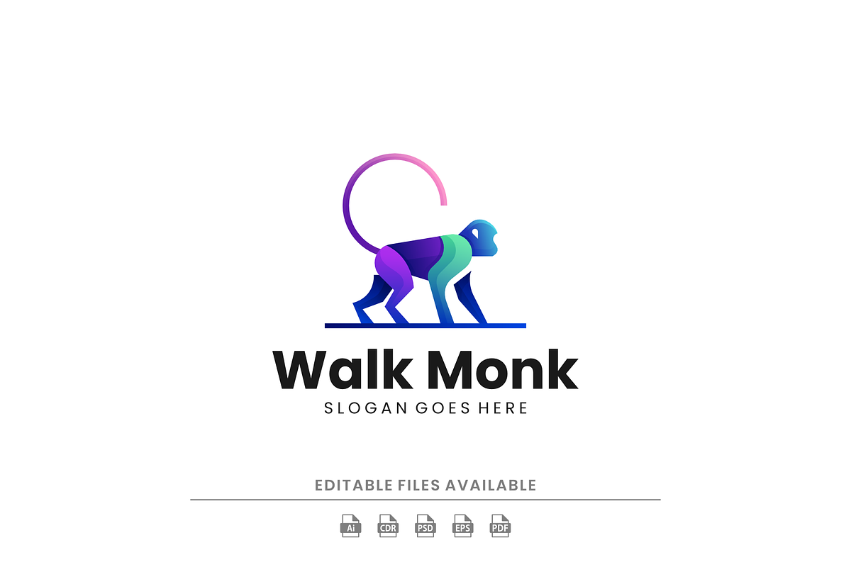 Modern Gradient Monkey Logo Design, a Branding & Logo Template by Artnivora.Std