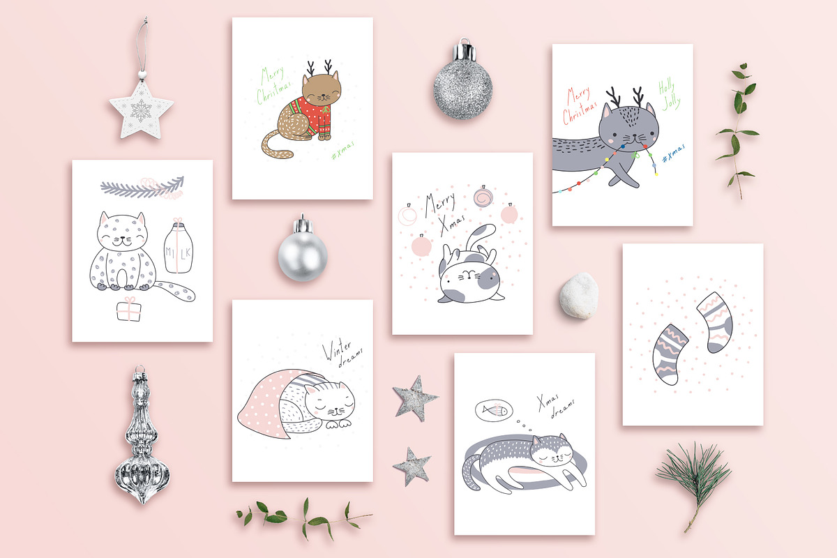 Christmas Bundle Cute Illustrations, a Seasonal Illustration by sceptical cactus (Photo 42 of 62)