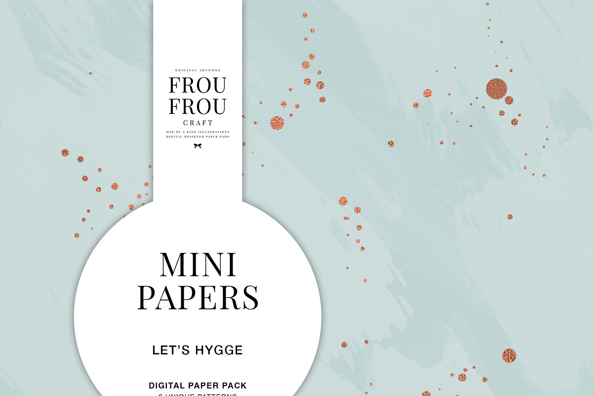 Marble Rose Gold Mini Papers, a Pattern Graphic by Frou Fou Craft (Photo 2 of 7)