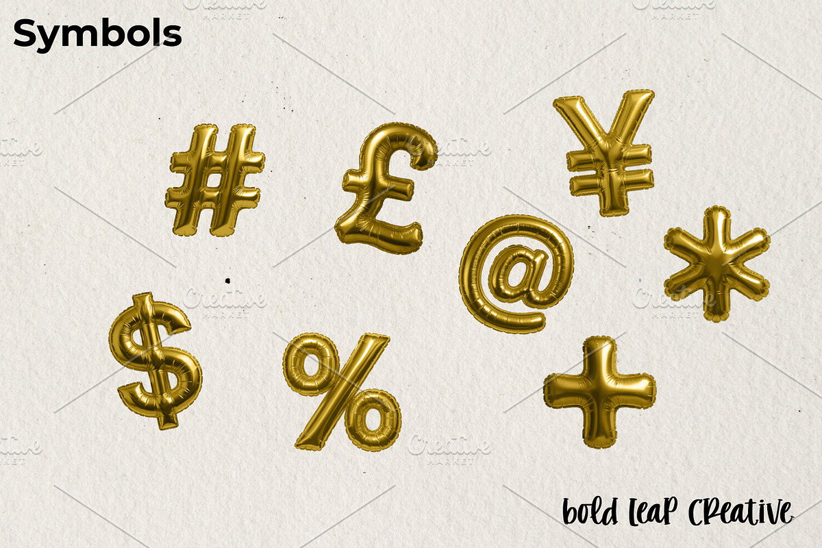 Gold Foil Number Balloon Pack, an Object Graphic by Bold Leap Creative (Photo 3 of 6)