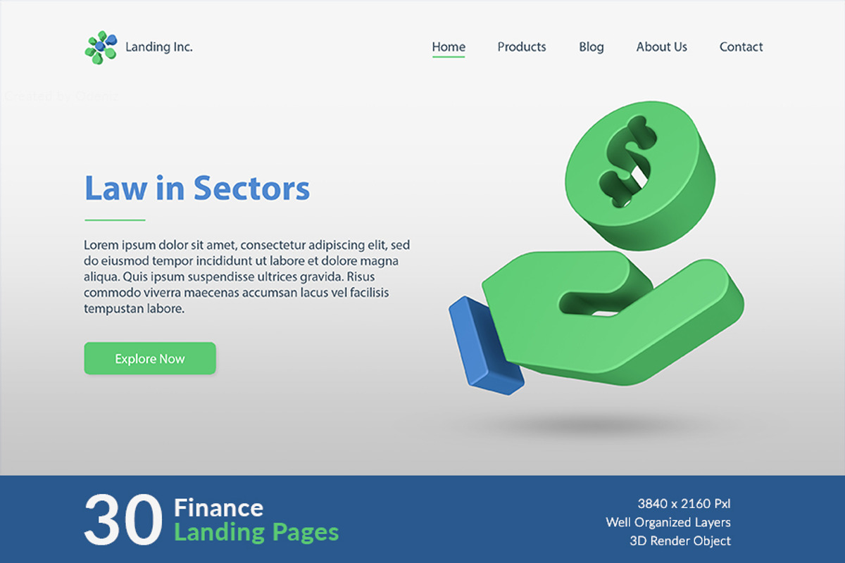 Finance Landing Pages, a Templates & Theme by Odeniz (Photo 25 of 31)