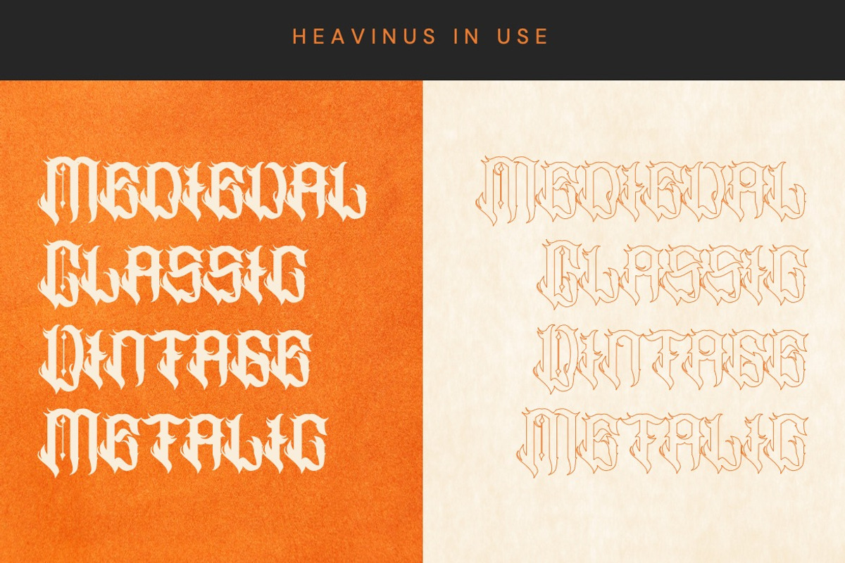Heavinus - Classic Blackletter Font, a Blackletter Font by Dhabee (Photo 5 of 15)