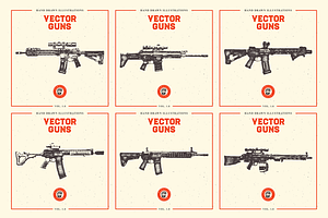 VECTOR GUNS HAND DRAWN BUNDLE 1.0