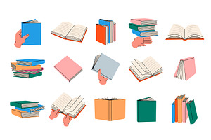 Stacks of books. Pile of textbooks, an Illustration by GraphiShop