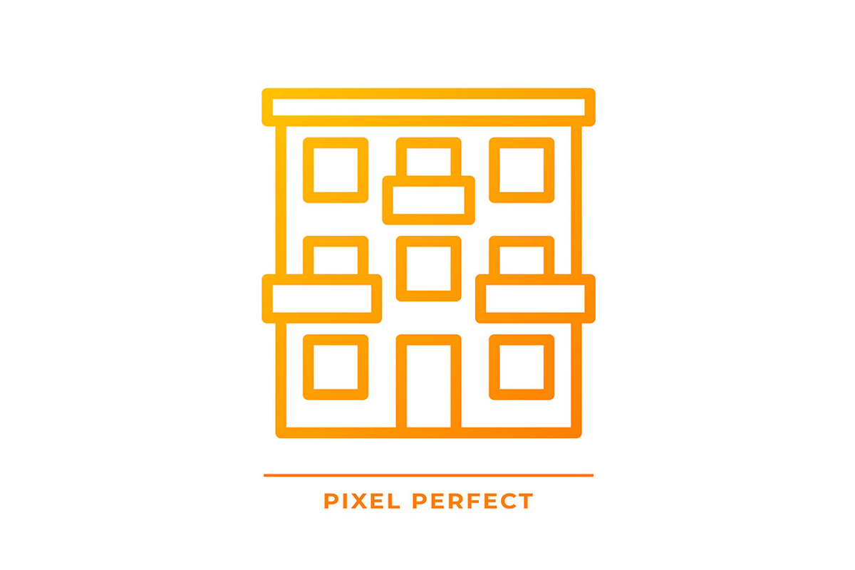 Apartment pixel perfect gradient, an Icon by IMG Visuals