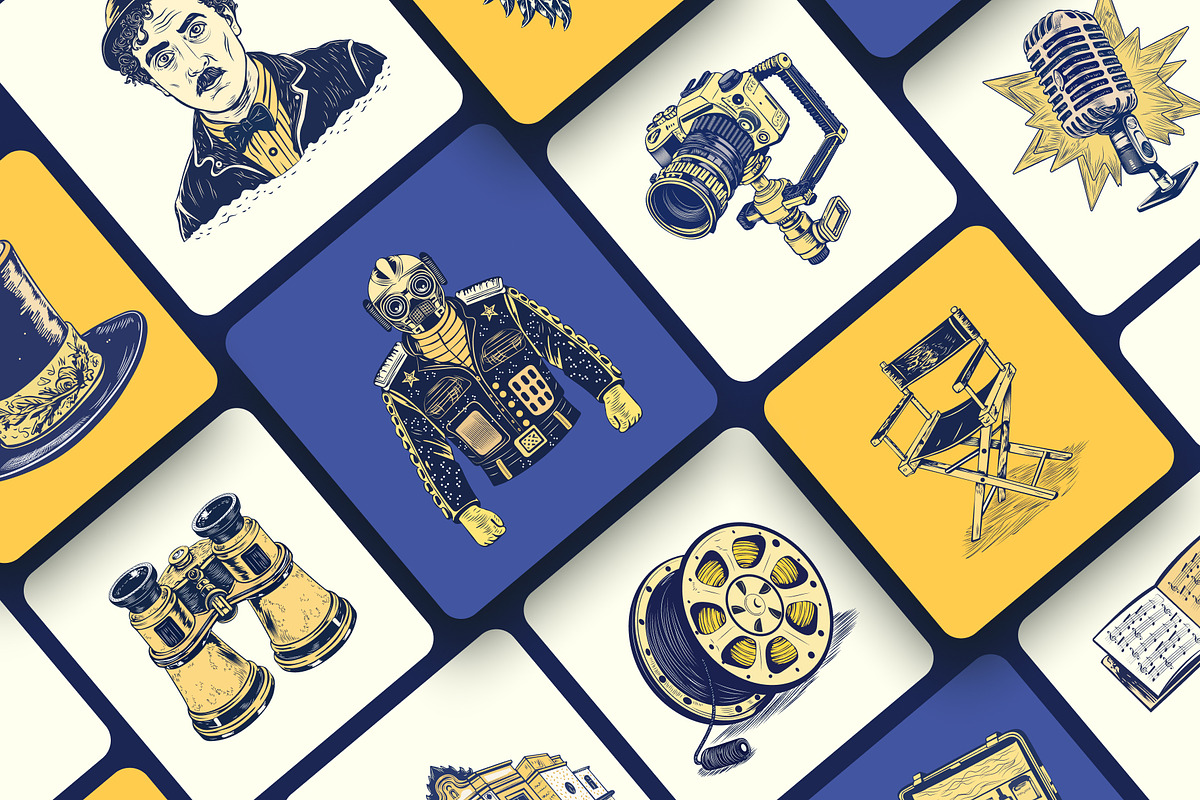 Cinema and Theatre Icon Set, a Decorative Illustration by Creative Stall (Photo 6 of 8)