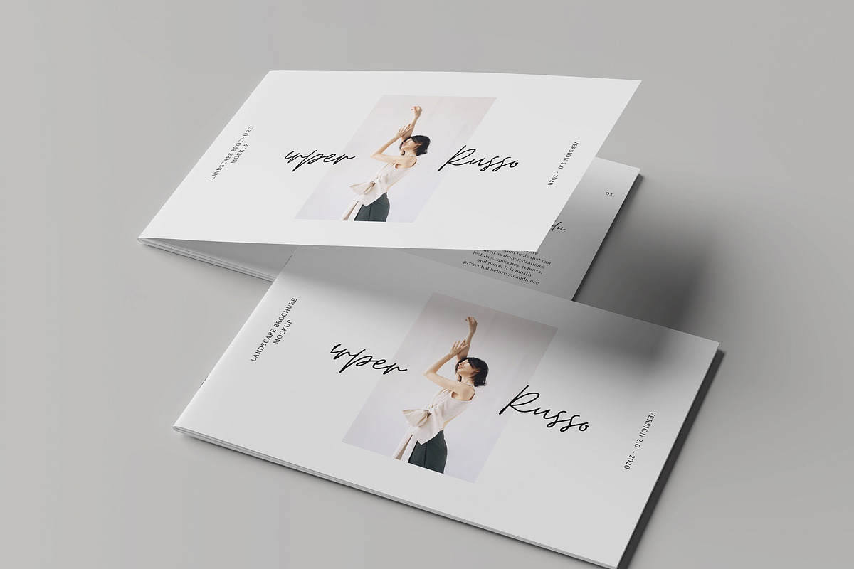 A5/A4 Landscape Brochure Mockup, a Books & Magazine Mockup by Tokobeta (Photo 8 of 12)