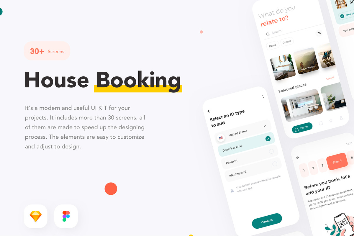 House Booking mobile KIT, an App Template by CreativeUI (Photo 1 of 8)