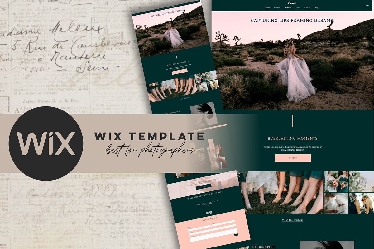 Wix Photography Website Template, a Wix Template by Design House (Photo 1 of 10)