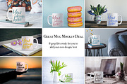 White coffee mug bundle - 8 mockups, a Cups & Container Mockup by Plums Pixel Love (Thumbnail 1 of 9)