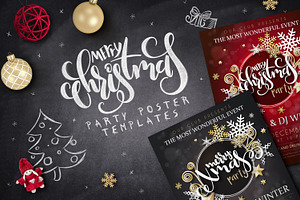 Fairy Christmas lettering posters