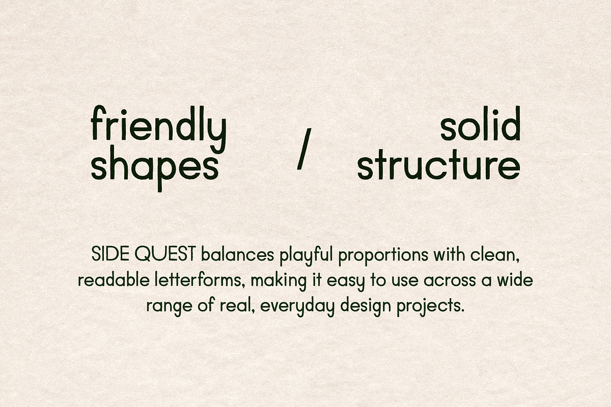 Side Quest - A Playful Display Font, a Sans Serif Font by Dina Mae (Photo 11 of 14)