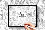 500+ PROCREATE STAMPS BUNDLE, a Brush Add-On by SecondOfJuly (Thumbnail 9 of 10)